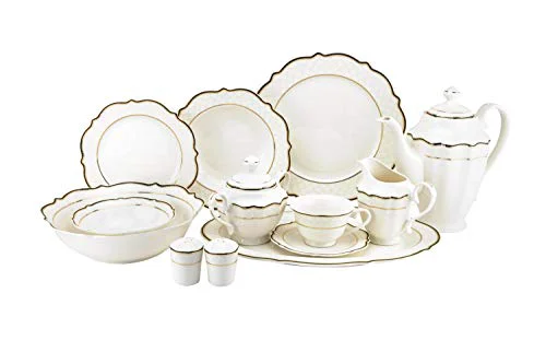 Classic 57 pc Banquet Dinnerware Set Smooth