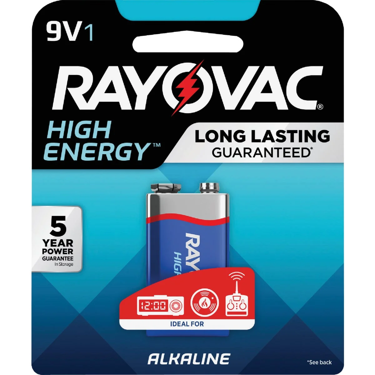 Solid Rayovac High Energy 9V Alkaline Battery Healthy