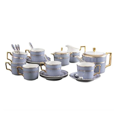 Easy-to-Use 15 Piece Porcelain Tea Set Minimalist