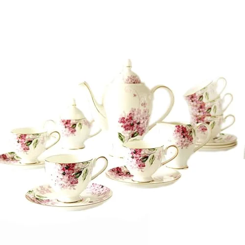Dependable 15 Piece Porcelain Tea Set for Adults Top-Quality
