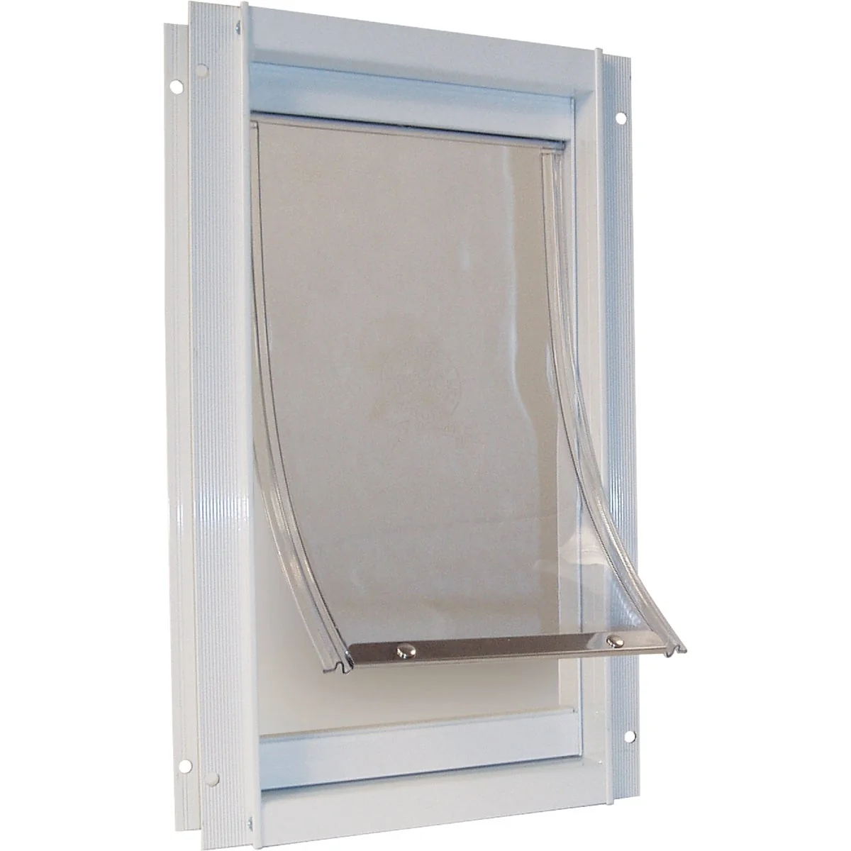 Flexible I Pet 15 In. x 20 In. Super Large Aluminum White Pet Door Natural