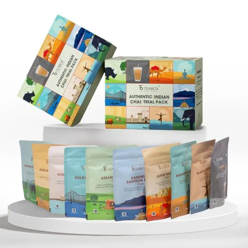 Eco-Friendly Premium Indian Spiced Chai Tea Assorted Pack 21.1644 Ounce Original