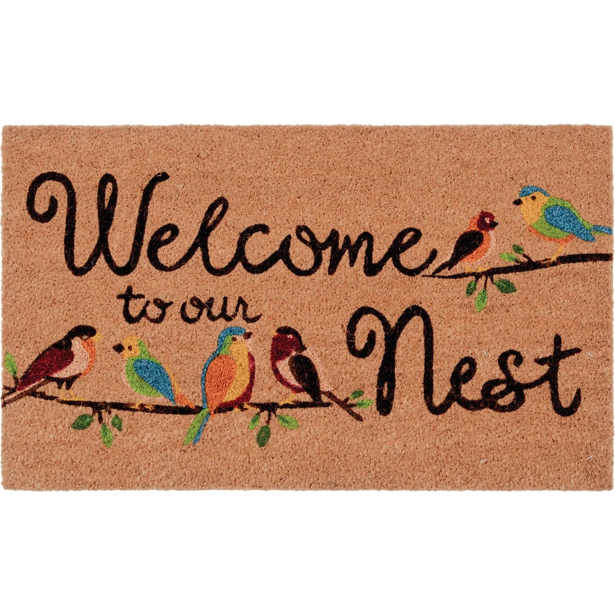 Top-Quality Natco Home 18 In. x 30 In. Coir Outdoor Doormat Wire Birds Next-Generation