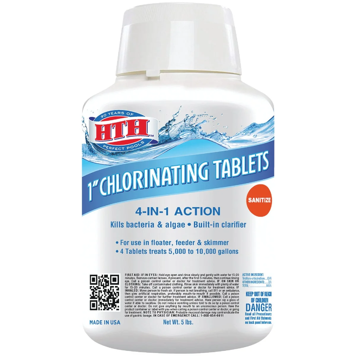 Classic HTH 1 In. 5 Lb. Chlorine Tablet Organic