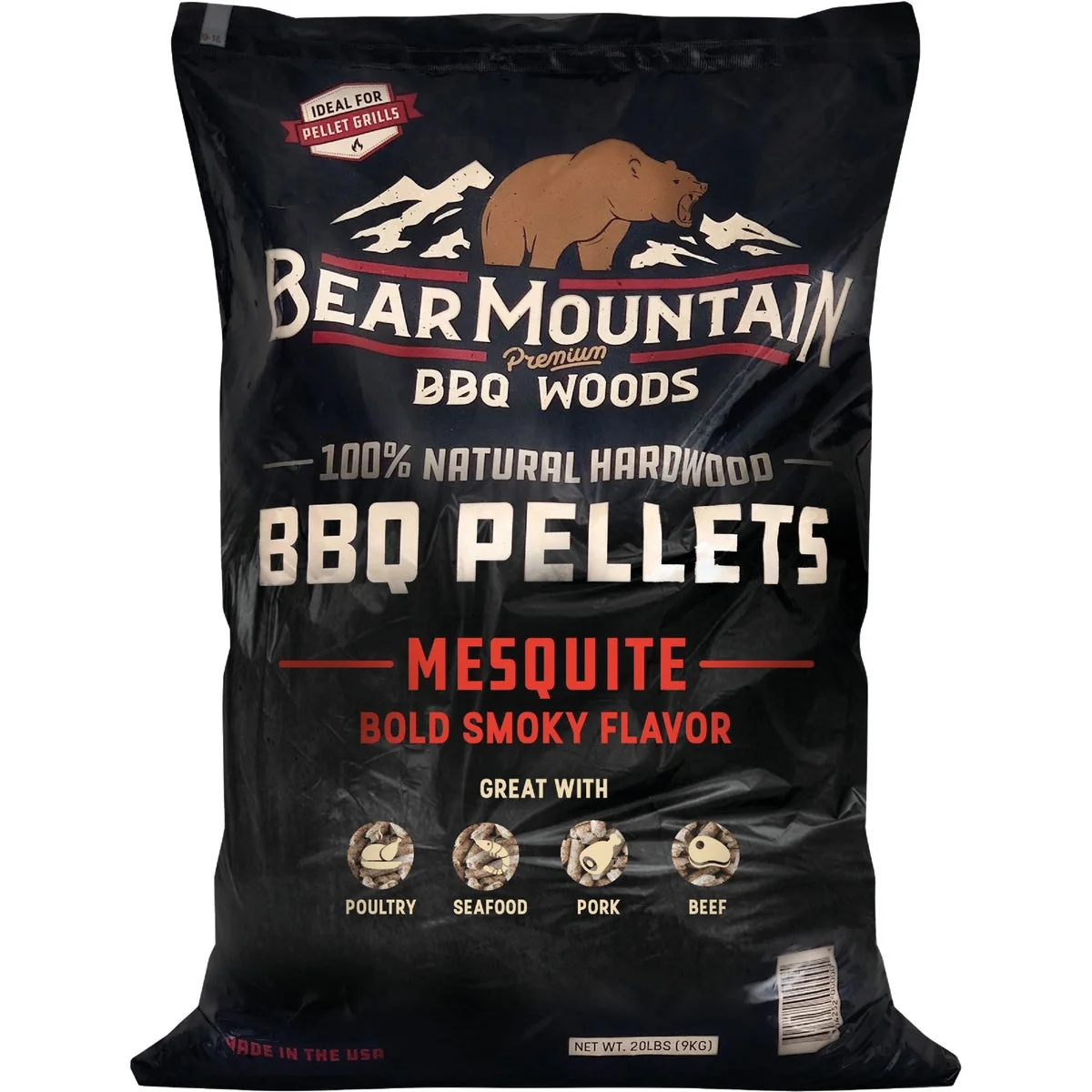 Effective Bear Mountain BBQ Premium Woods 20 Lb. Mesquite Wood Pellet Professional