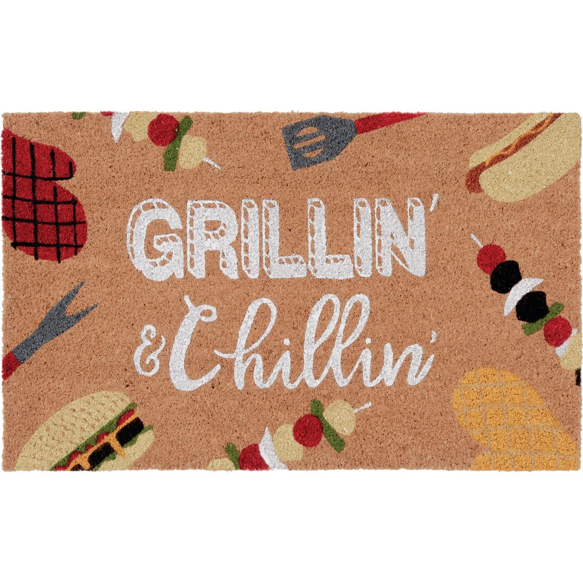 Certified Natco Home 18 In. x 30 In. Coir Outdoor Doormat Grillin’ Chillin’ Fashionable