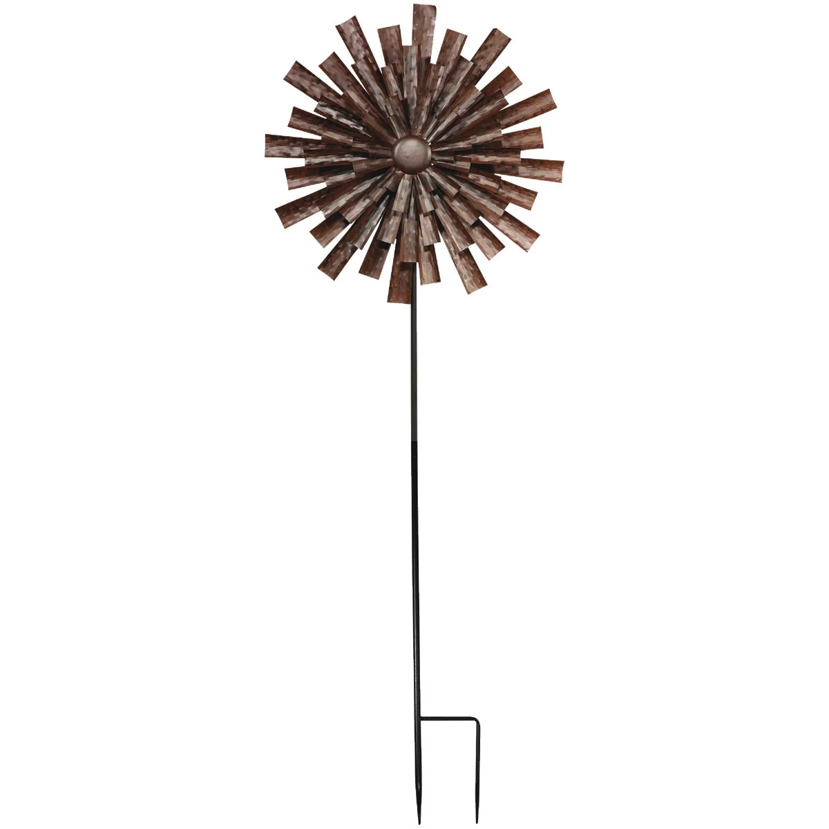 Responsible Alpine 81 In. H. Bronze Floral Kinetic Windspinner Garden Stake Top-Quality