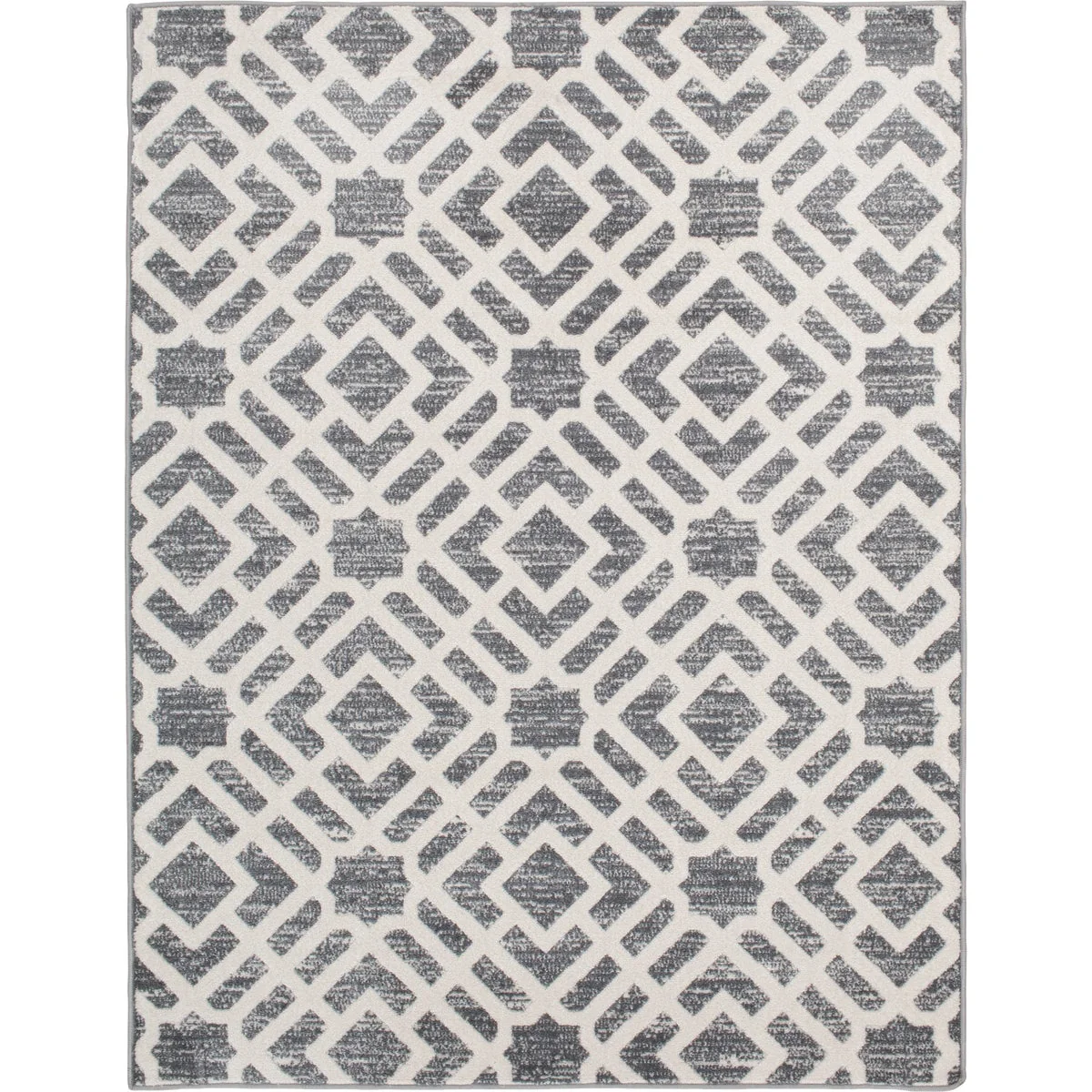 Long-Lasting Backyard Bungalow Newell 6 Ft. 7 In. x 9 Ft. 6 In. Neutral Geo Plush Outdoor Rug Excellent