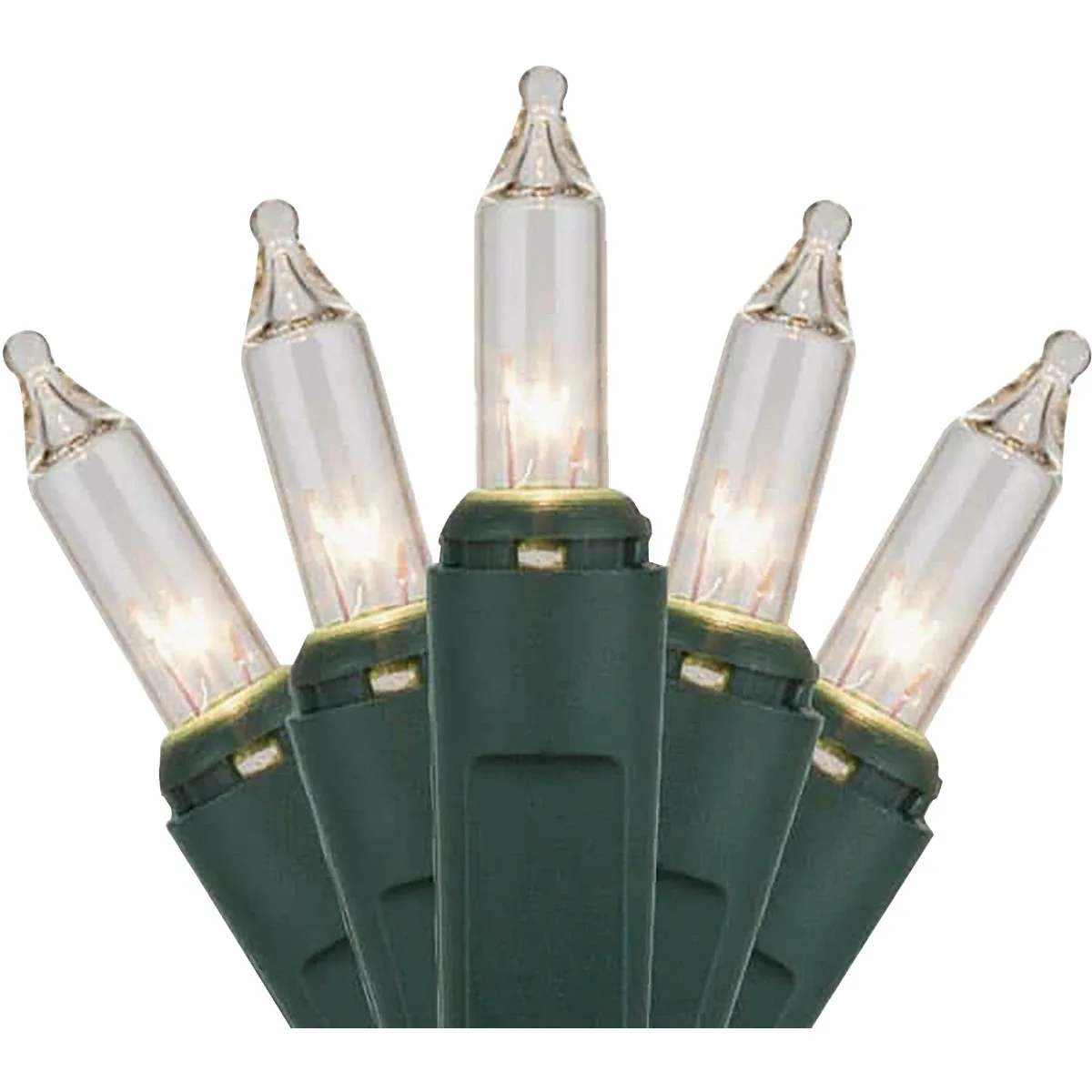 Consistent J Hofert Clear 100-Bulb Mini Incandescent String Light Set with Green Wire Enhanced