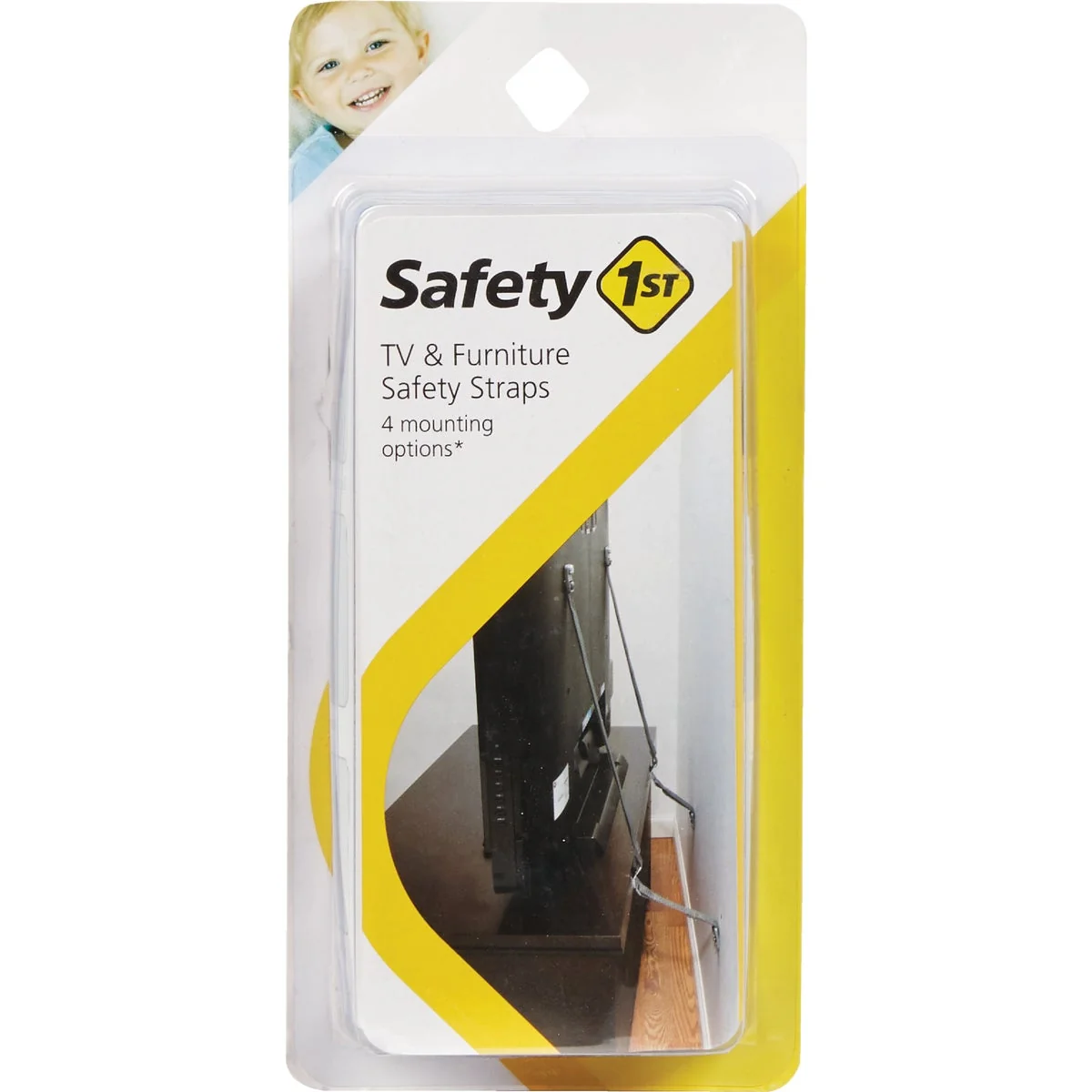 Premium Material Safety 1st Black TV Furniture Strap Carefully Designed