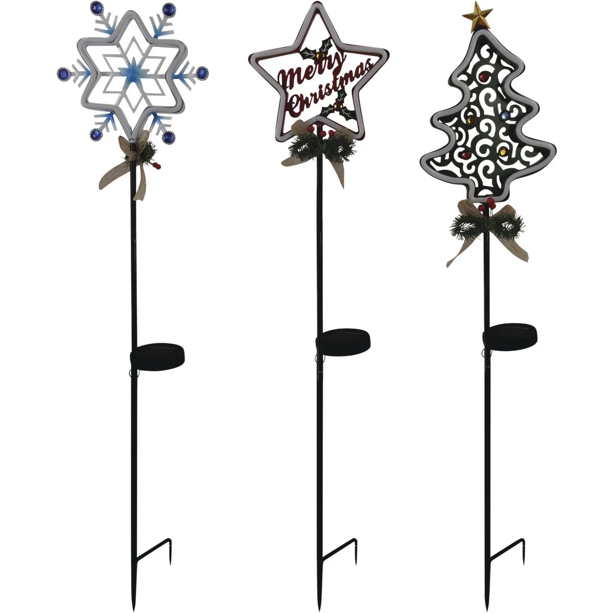 Reusable Alpine 30 In. LED Solar Christmas Garden Stake Powerful