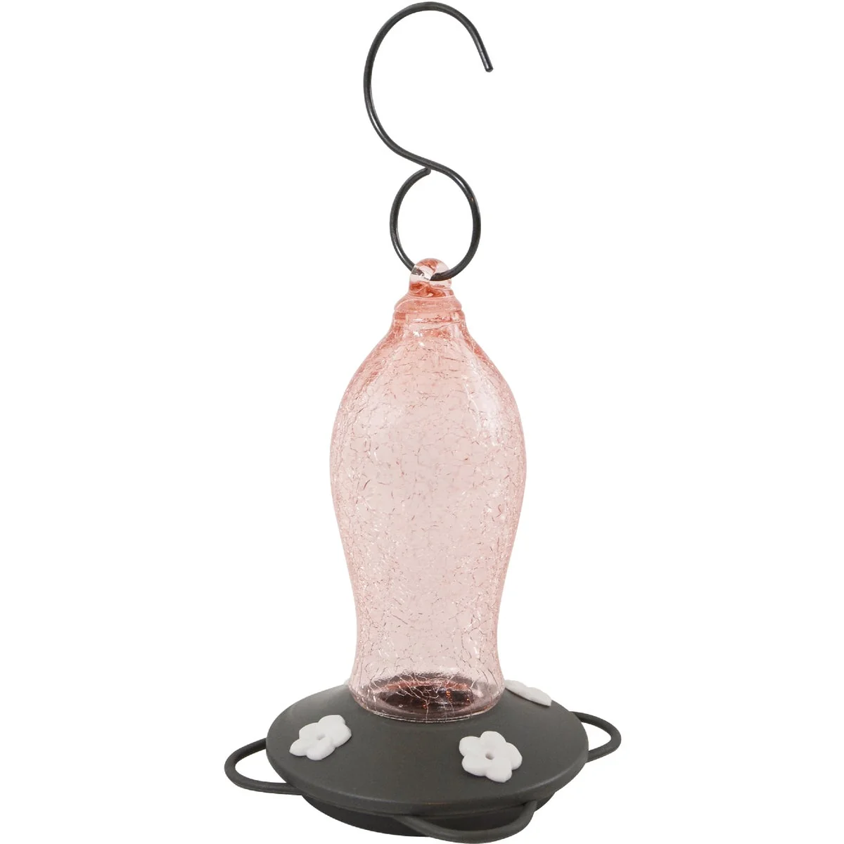User-Friendly Nature’s Way 16 Oz. Blush Crackle Glass Artisan Gravity Hummingbird Feeder Consistent