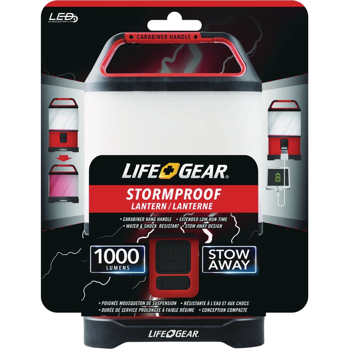 Trusted Life Gear Storm Proof Red Black ABS LED Collapsible Lantern Casual