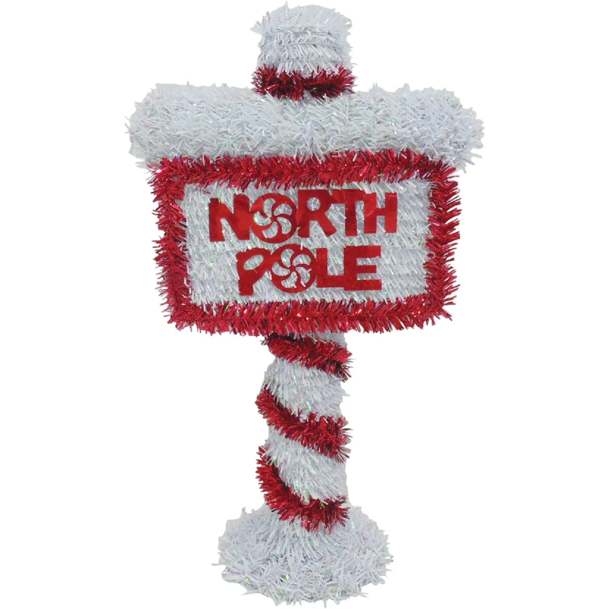 Durable Youngcraft 14 In. Tinsel North Pole Sign Holiday Decoration Fashionable