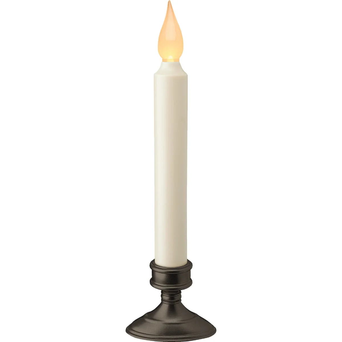 Sustainable Xodus 3.5 In. W. x 9.75 In. H. x 1.6 In. D. Aged Bronze LED Dusk To Dawn Battery Operated Candle Practical