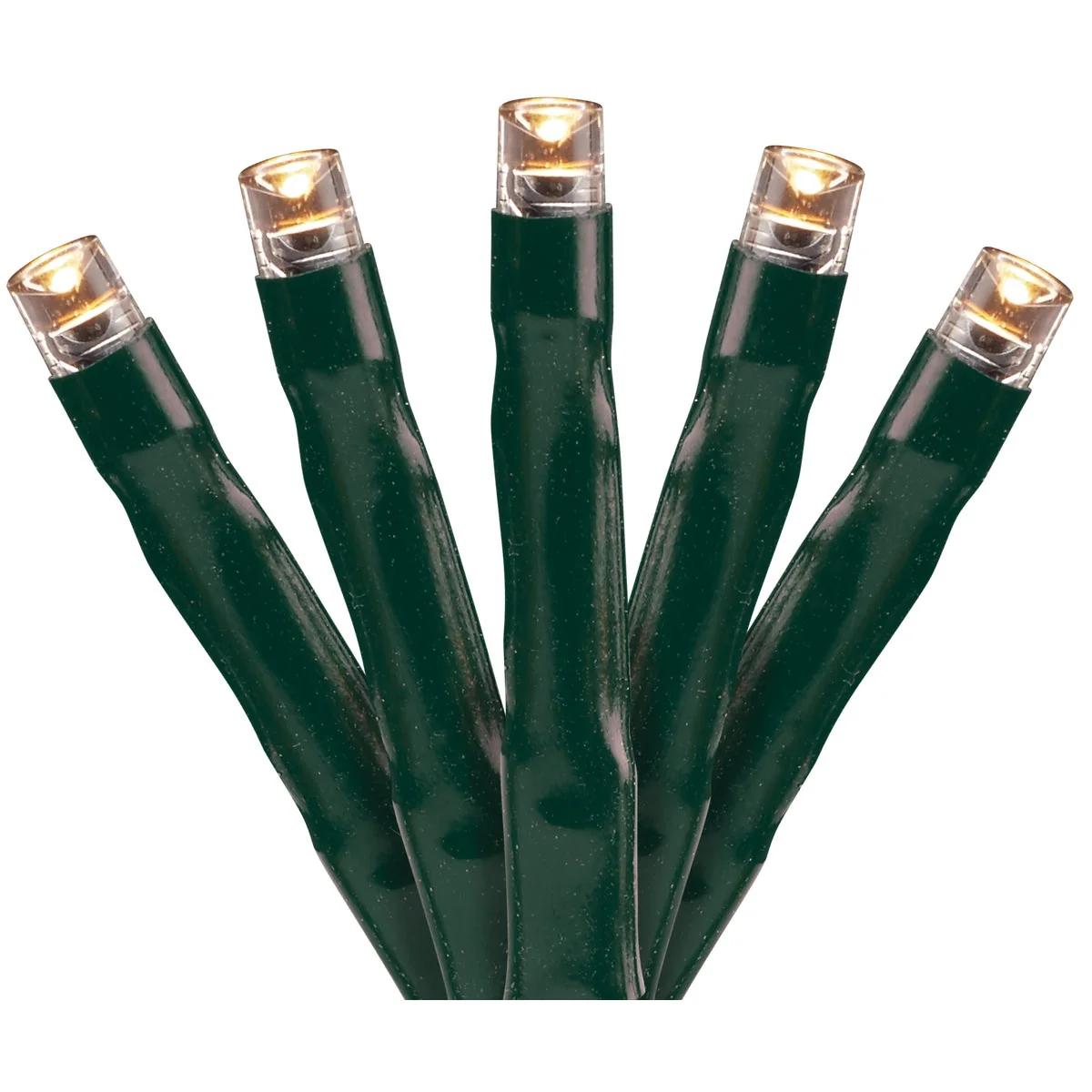 Elegant Lumineo Warm White 1000-Bulb LED Compact Light Set with Dark Green Wire Practical
