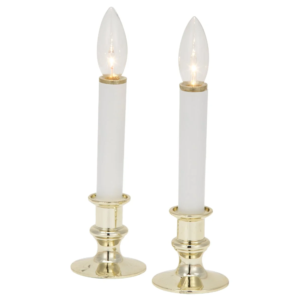 First-Class J Hofert 8.5 In. H. x 2.5 In. Dia. Gold Battery Operated Candle 2-Piece Consistent