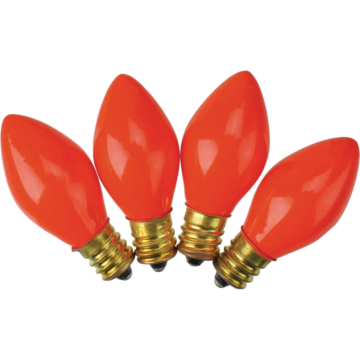 Crafted J Hofert C7 Orange Ceramic 125V Light Bulb 4-Pack Stylish