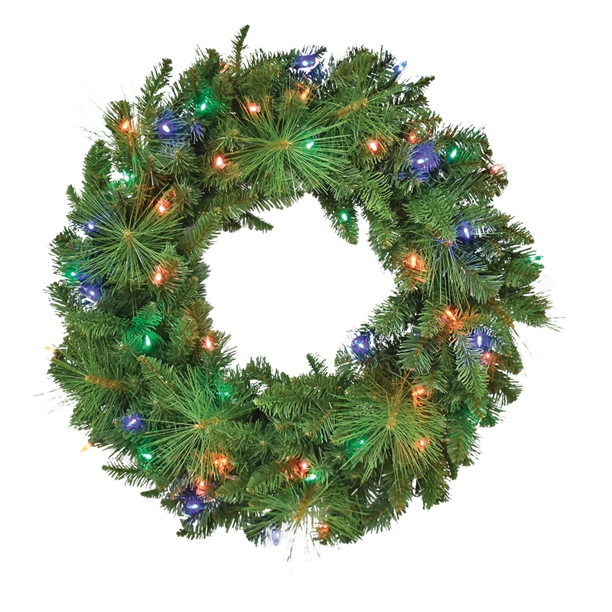 Breathable Canyon Road 24 In. 35-Bulb Multi-Color LED Prelit Wreath Verified