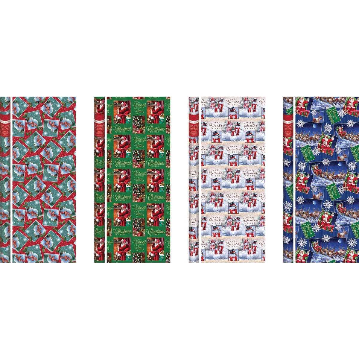 Exceptional Paper Images Traditional 30 In. Christmas Gift Wrapping Paper Smooth