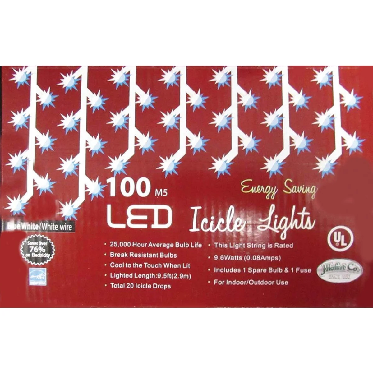 High-End J Hofert 100-Bulb M5 Color Changing LED Icicle Light Set with White Wire Top-Quality