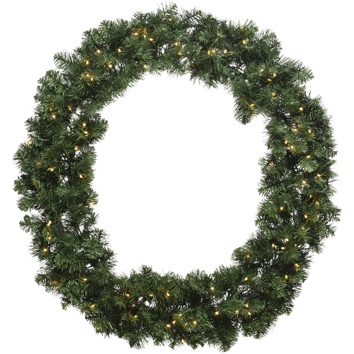Quality Everlands Imperial 23 In. 50-Bulb Warm White LED Soft Needle Pine Prelit Wreath Verified