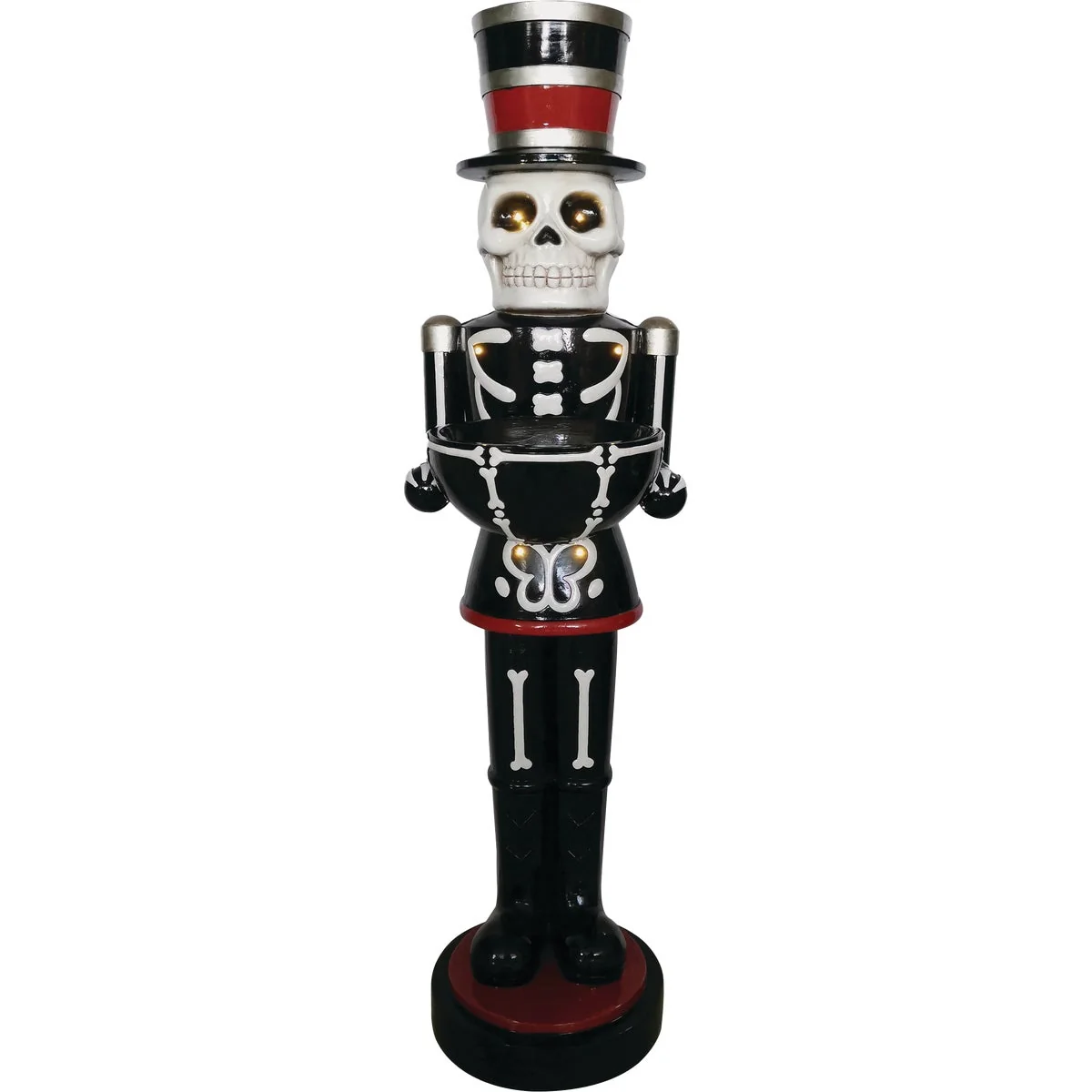 High-End 48 In. H. LED Lighted Magnesium Oxide Skeleton Halloween Nutcracker Fine