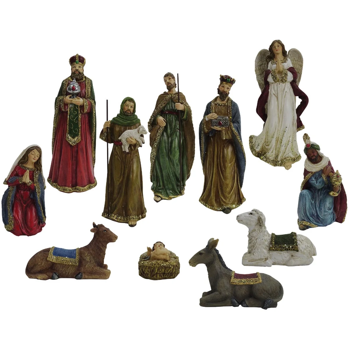 Safe Alpine Polystone Nativity Scene Set 11-Piece Next-Generation