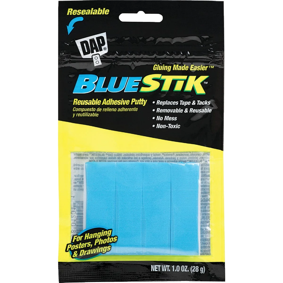 Safe DAP Blue Stik 1 Oz. Blue Reusable Adhesive Putty World-Class