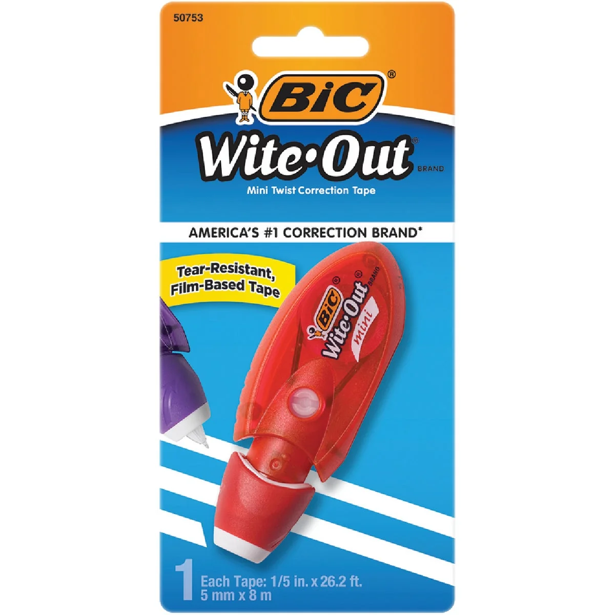 Crafted Bic Wite-Out 26.2 Ft. White Mini Correction Tape Luxury