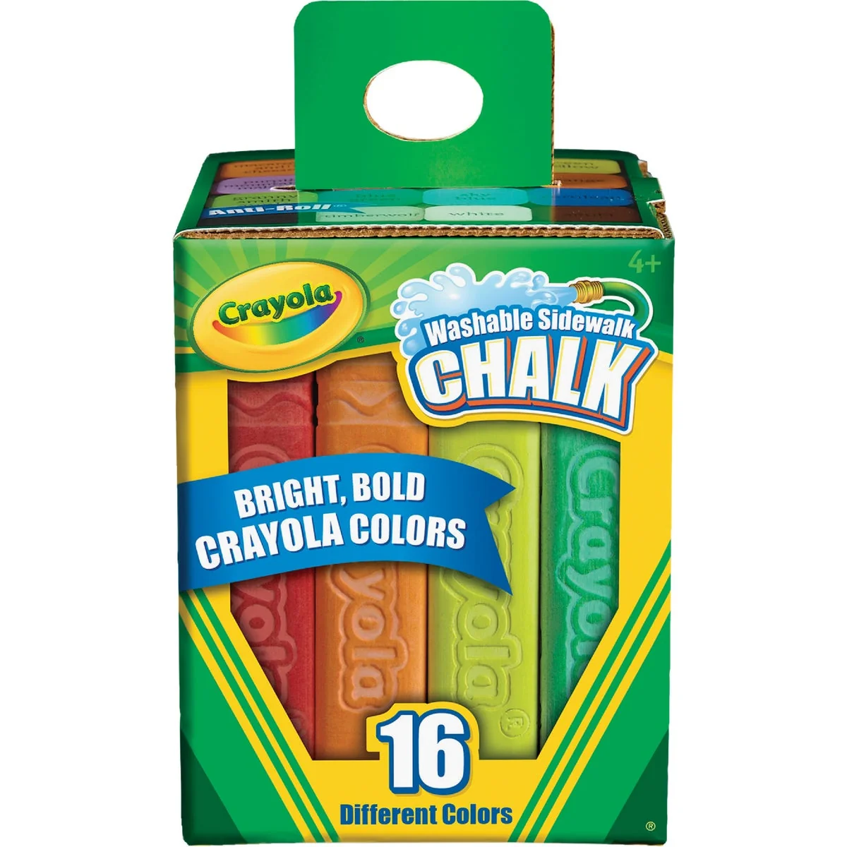 Expertly Made Crayola Multi Color Washable Sidewalk Chalk 16-Count Unique