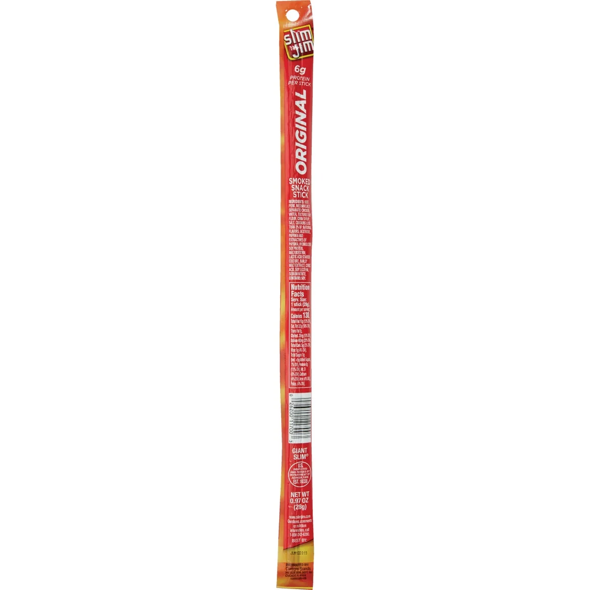 Detailed Slim Jim Giant Slim Flavor 0.97 Oz. Beef Stick World-Class