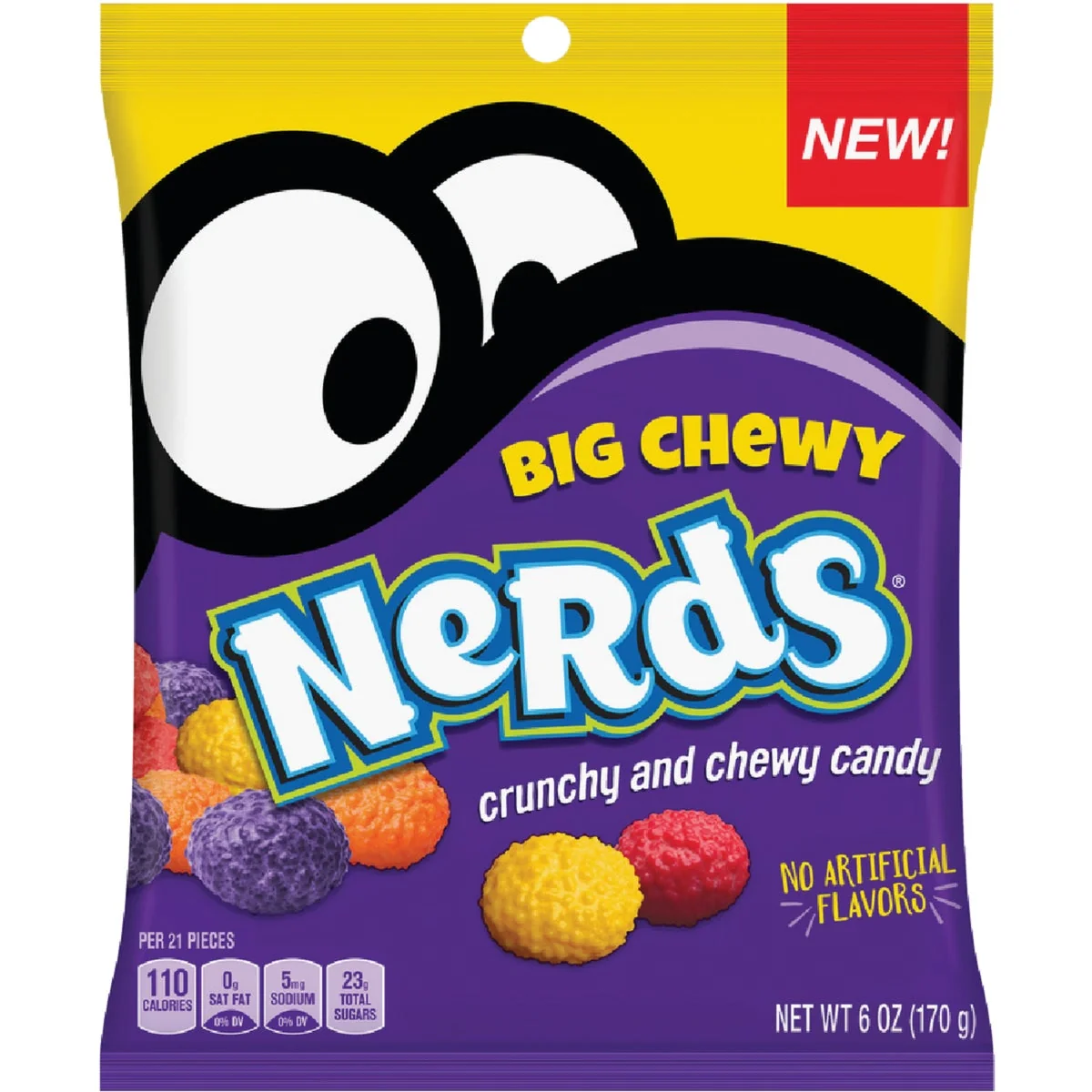 Certified Nerds Assorted Flavors 6 Oz. Big Chewy Candy Eco-Friendly