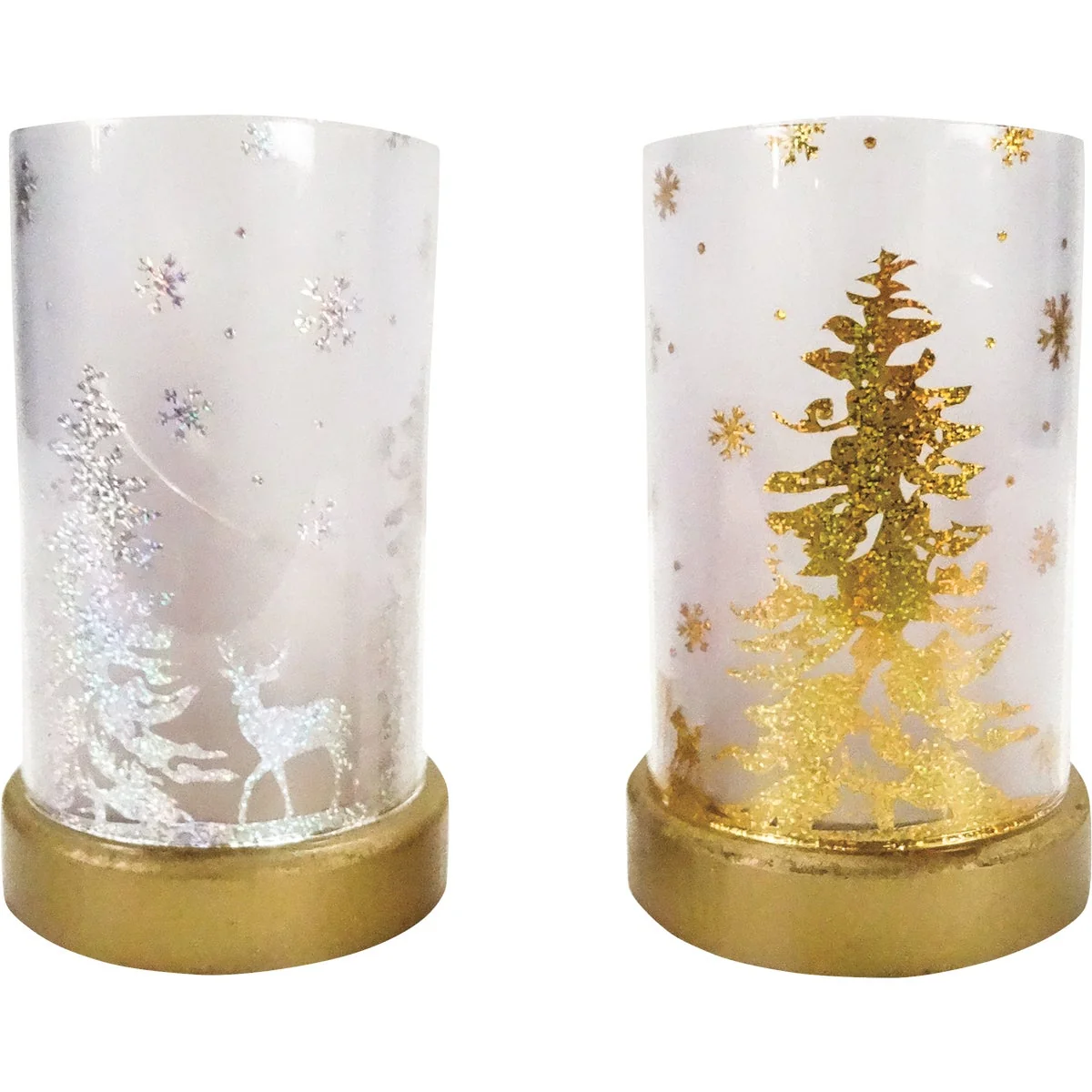 Genuine Alpine 4 In. W. x 7 In. H. x 4 In. L. Silver or Gold Lantern with LED String Lights Holiday Decoration Eco-Friendly