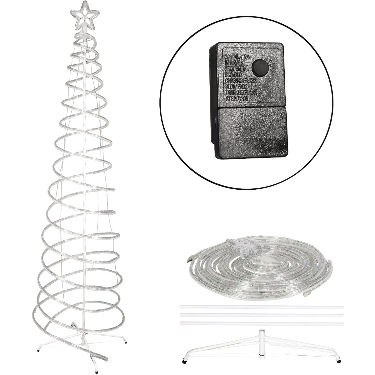 Trendy Alpine 82 In. LED Multi-Color Multi-Function Spiral Christmas Tree Lighted Decoration World-Class