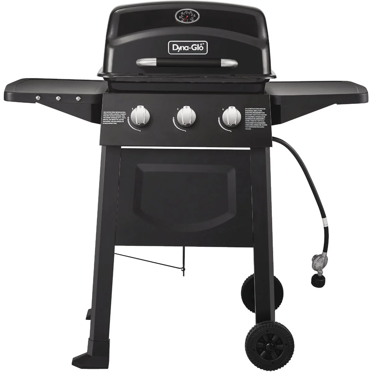 Contemporary Dyna-Glo 3-Burner Black 30 000 BTU Open Cart LP Gas Grill Casual