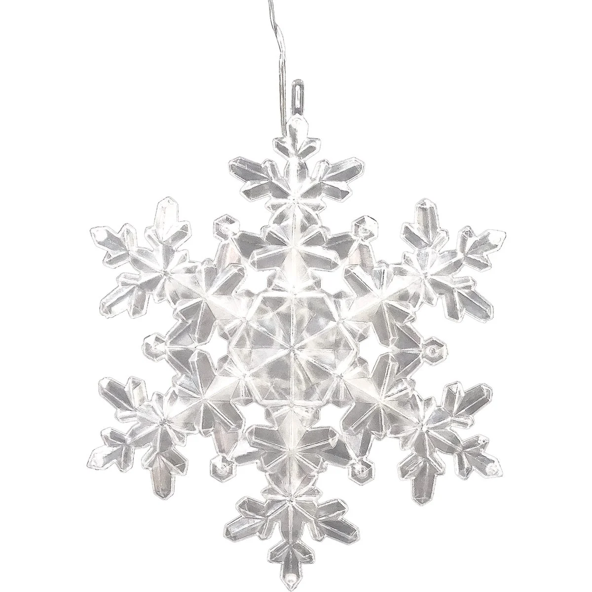 Innovative Alpine 1 In. W. x 10 In. H. x 8 In. L. Plastic LED Snowflake Holiday Decoration Smooth