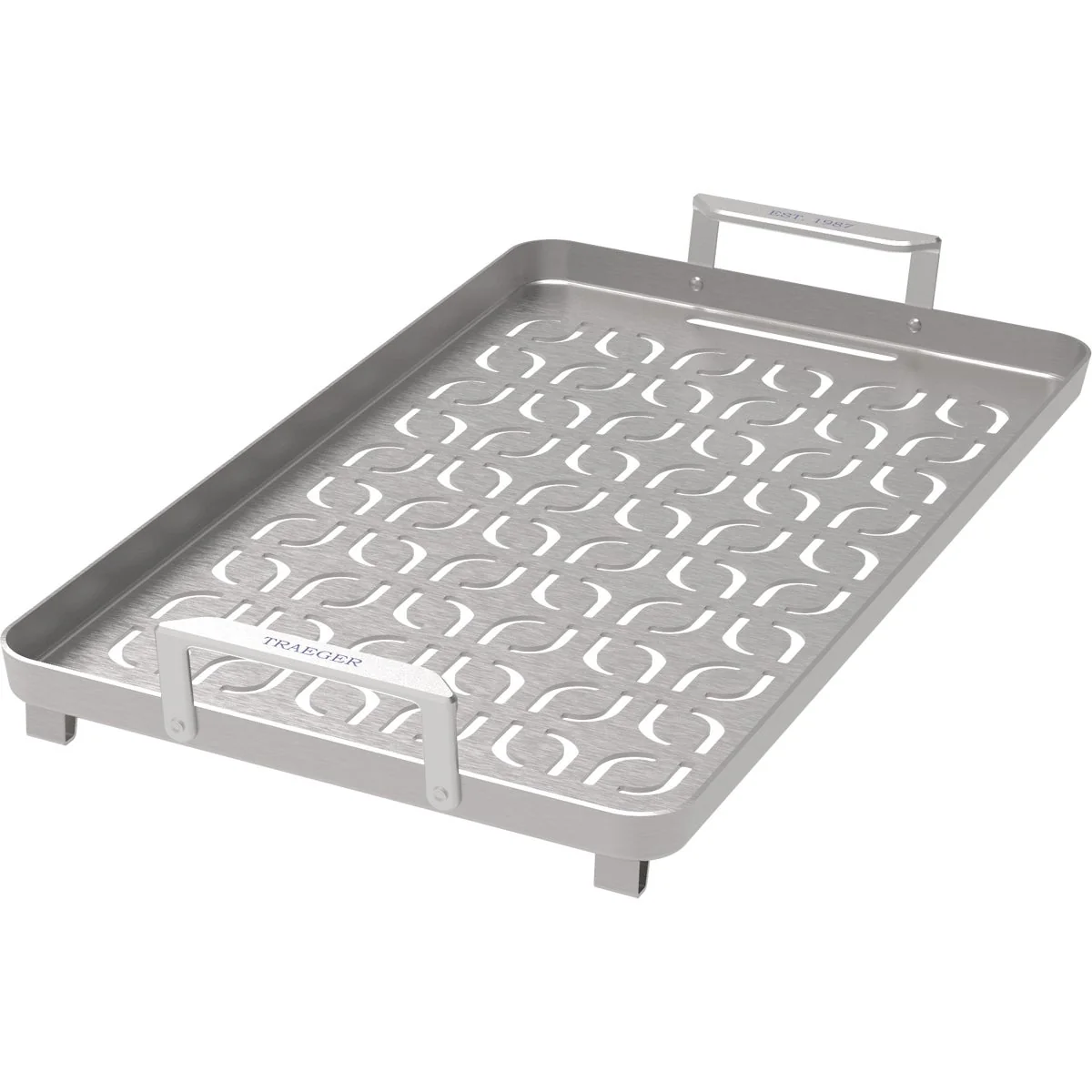 Eco-Friendly Traeger ModiFIRE 18.23 In. W. x 10.16 In. L. Stainless Steel Fish Veggie Grill Tray Fashionable