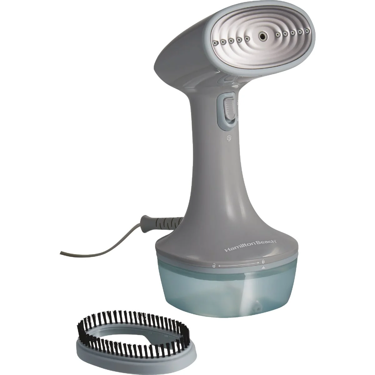 Minimalist Hamilton Beach 1200W Gray Handheld Garment Steamer Detailed