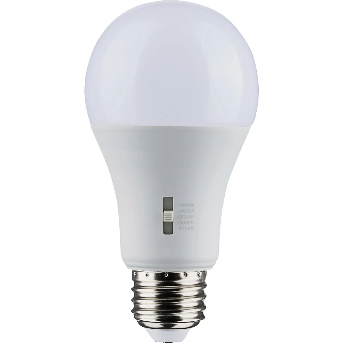 Clean Satco 40W Equivalent 5CCT-Selectable A19 Dimmable Traditional LED Light Bulb Original Design