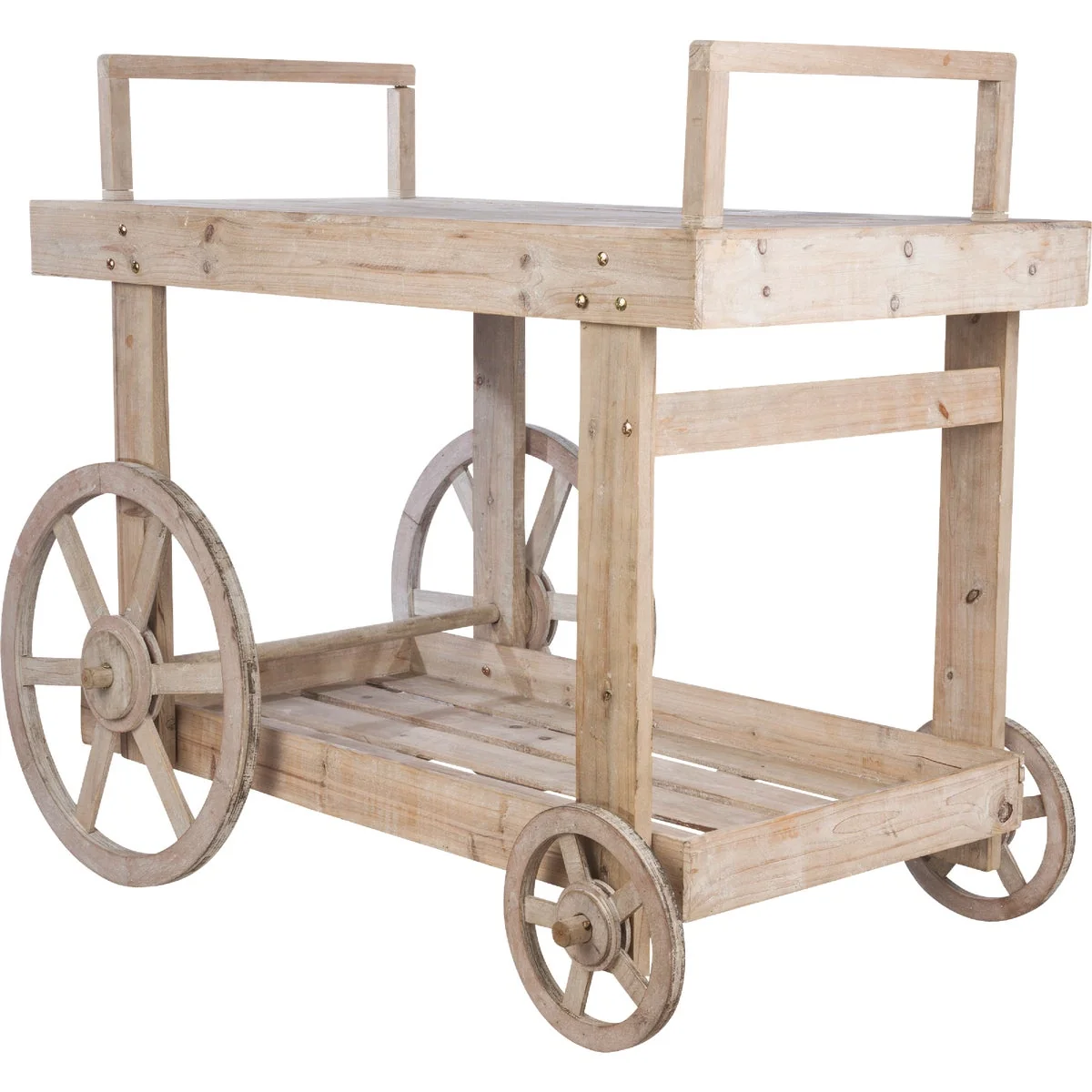 Luxury Alpine 26 In. W. x 37 In. H. x 44 In. L. Wooden Wheeled Planter Cart World-Class