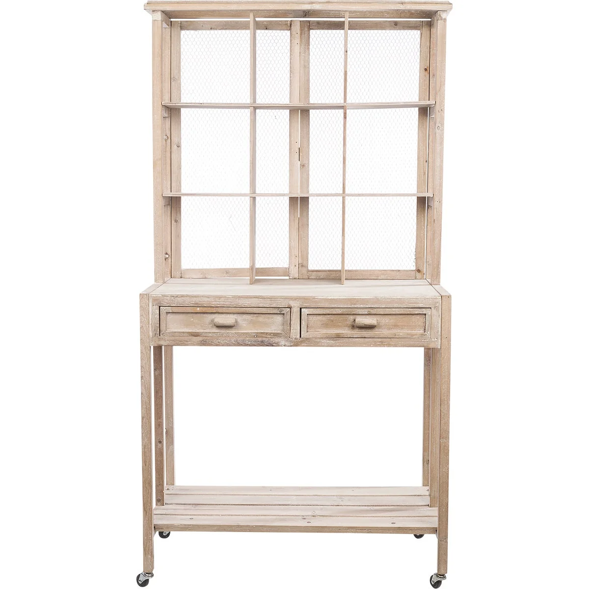 Proven Alpine 16 In. W. x 67 In. H. x 34 In. L. Rustic Wooden Potting Hutch Responsible