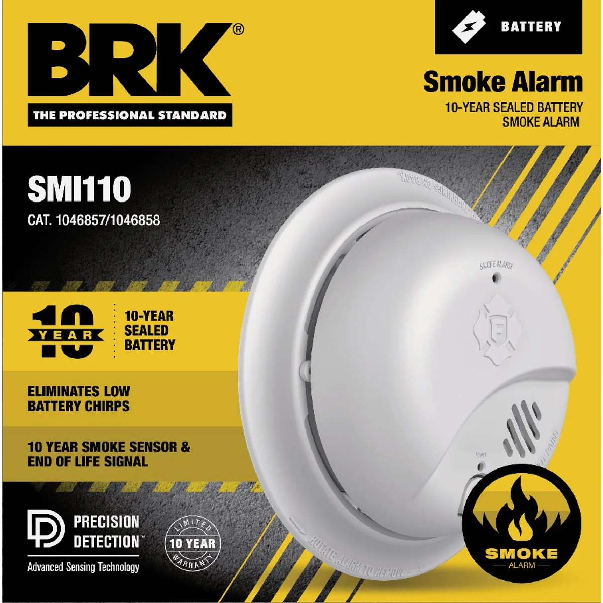 Crafted BRK 10-Year Battery Ionization Smoke Alarm Optimized