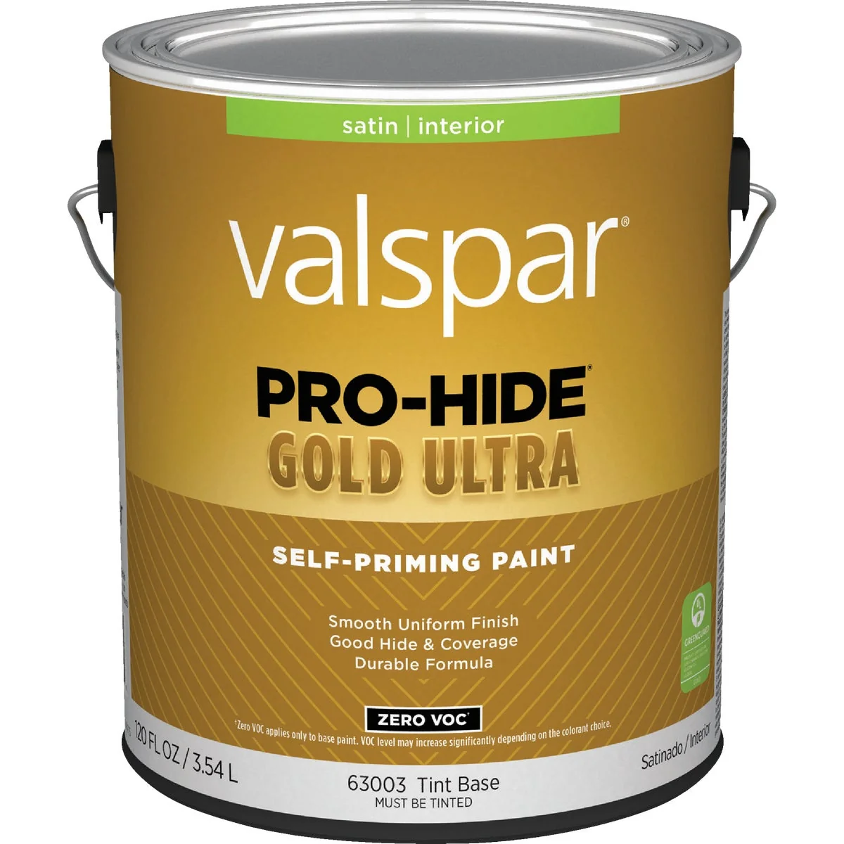 Modern Valspar Pro-Hide Gold Ultra Zero VOC Satin Interior Wall Paint Tint Base 1 Gal. Traditional