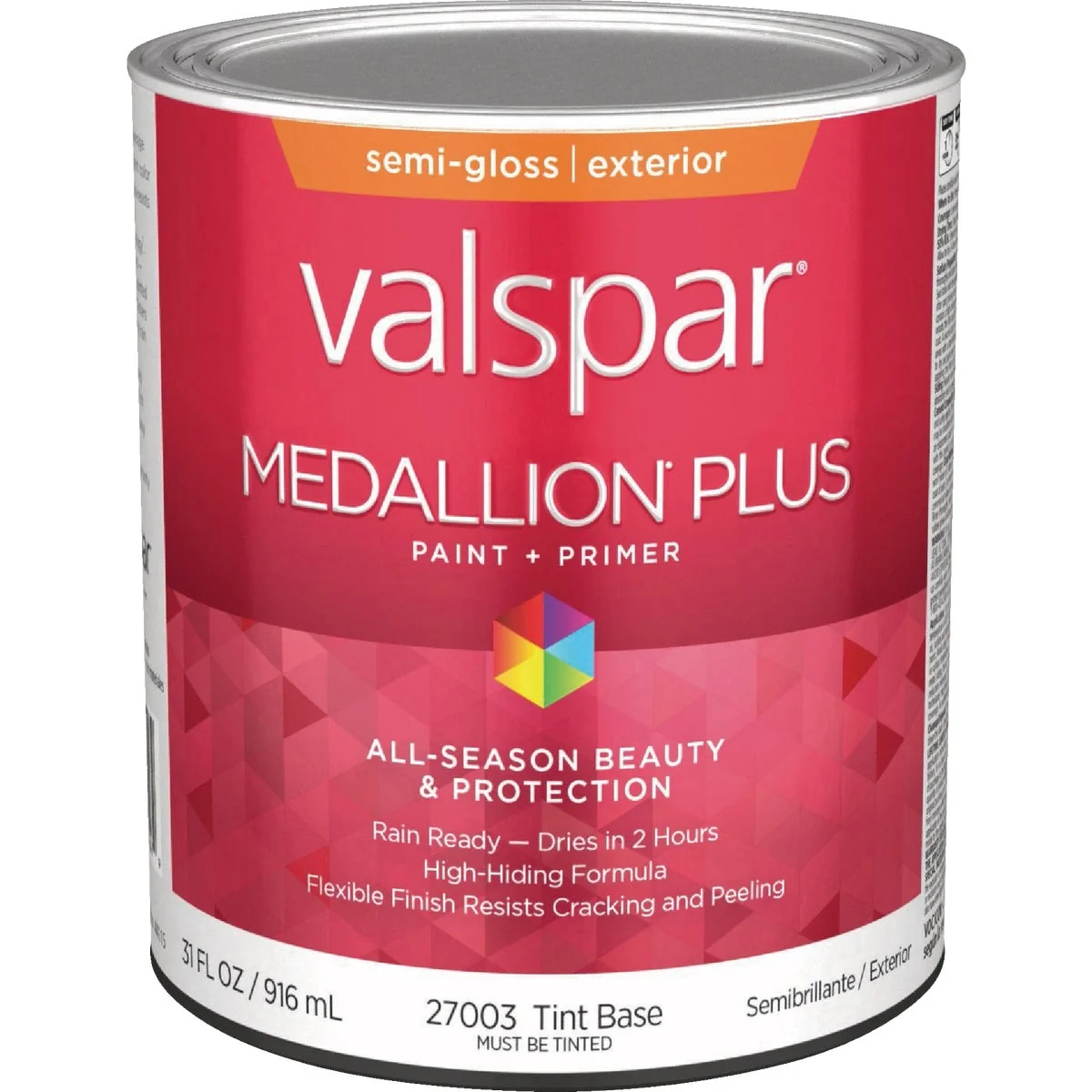 Consistent Valspar Medallion Plus Premium Paint Primer Semi-Gloss Exterior Paint Tint Base 1 Qt. Traditional