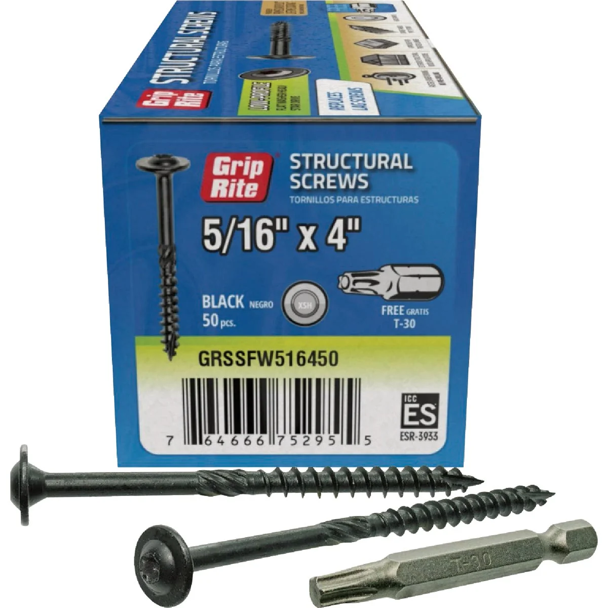 High-Quality Grip-Rite PrimeGuard Plus 5 16 In. x 4 In. Flat Washer Head Structure Screw 50-Count Traditional