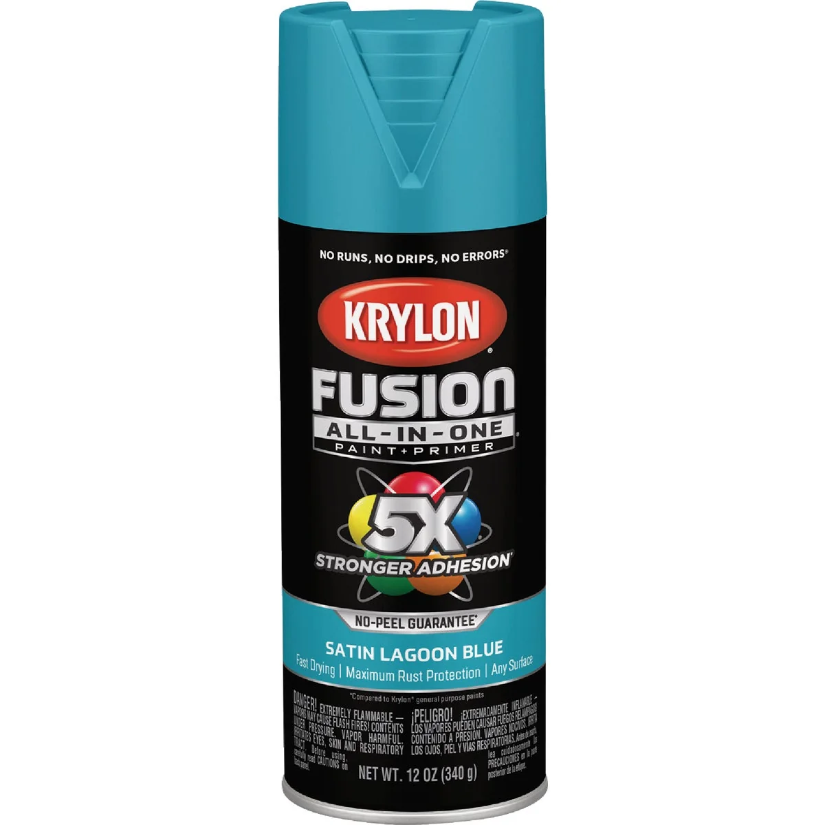 Soft Krylon Fusion All-In-One 12 Oz. Satin Spray Paint Lagoon Blue Reliable
