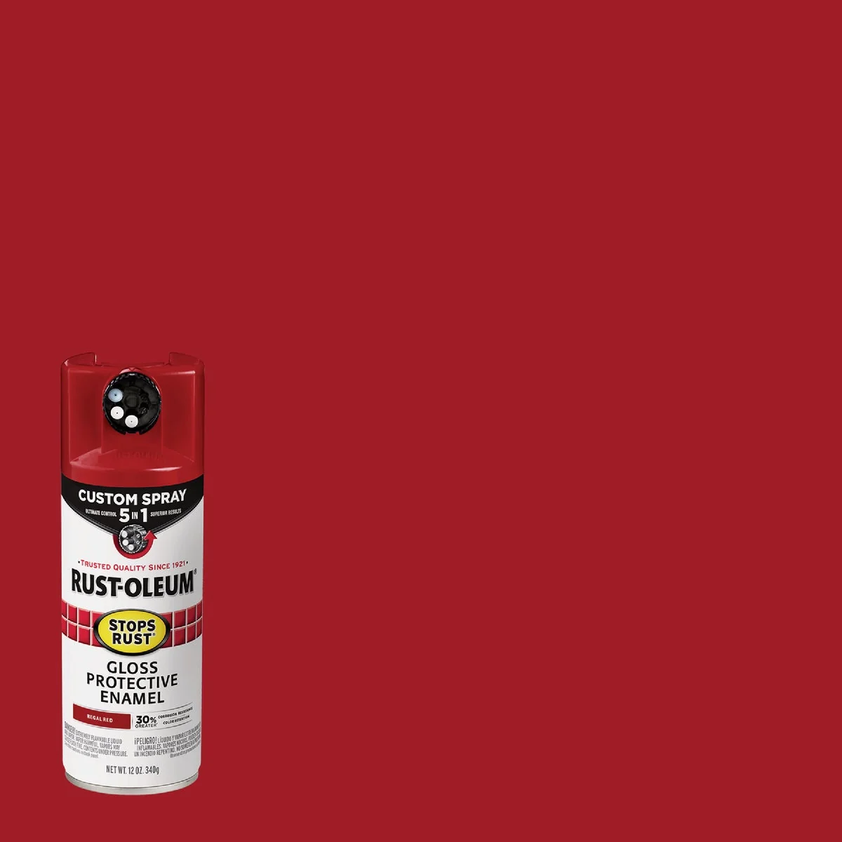 Original Design Rust-Oleum Stops Rust 12 Oz. Custom Spray 5 in 1 Gloss Spray Paint Regal Red Contemporary