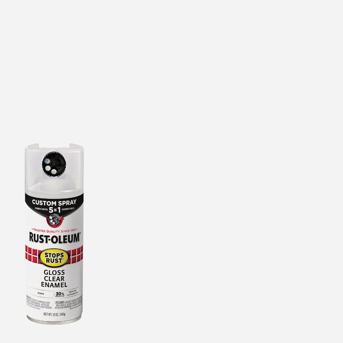 Solid Rust-Oleum Stops Rust 12 Oz. Custom Spray 5 in 1 Gloss Spray Paint Clear Flexible