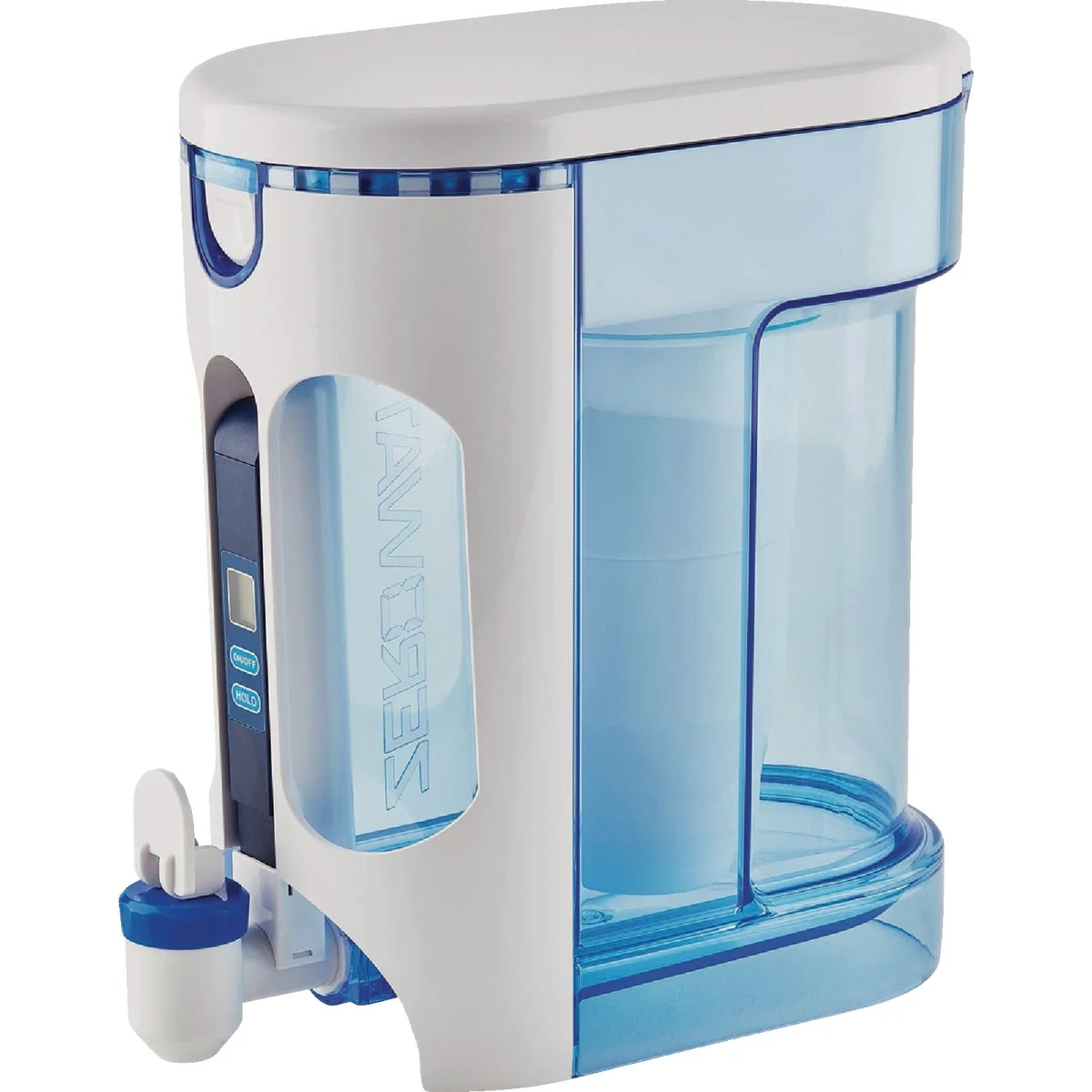 Pure Zero Water 12-Cup Ready Water Filtration Dispenser Blue Lightweight